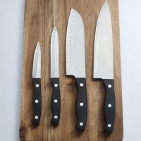 5pcs cutlery set with Acacia wood cutting board