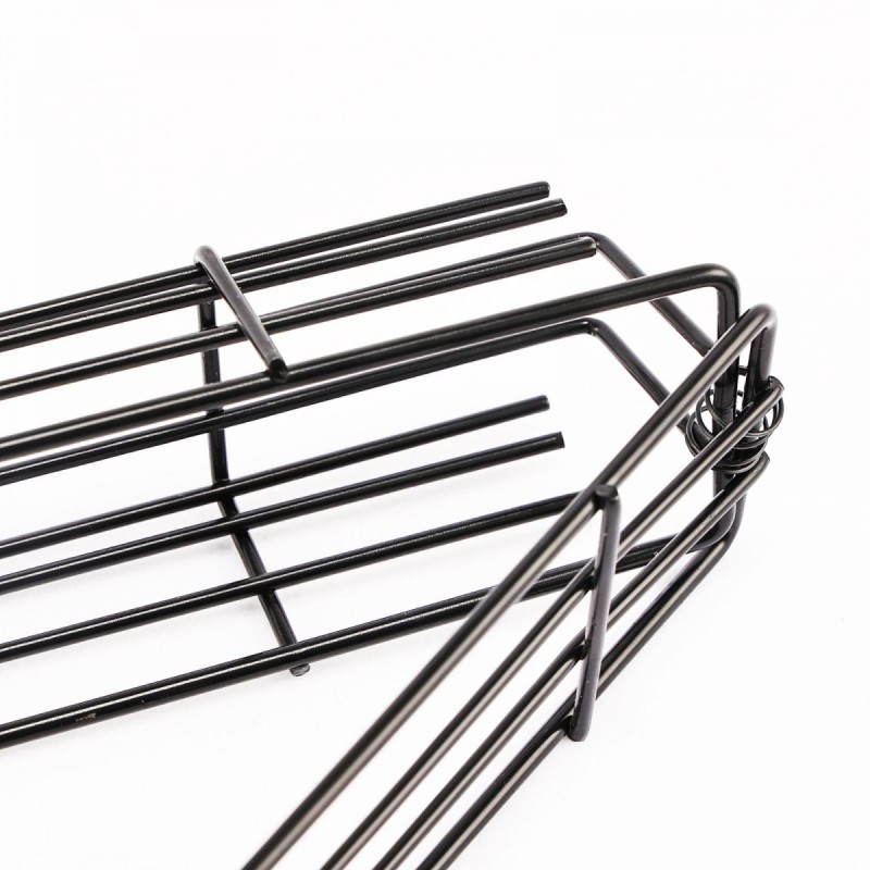 Hot sale BBQ tool set, BBQ tool, Folding Wooden Handle Round BBQ Basket图4
