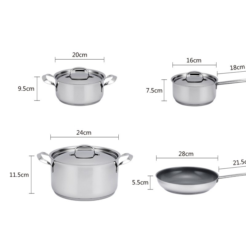 SA18107 Stainless steel cookware set图2