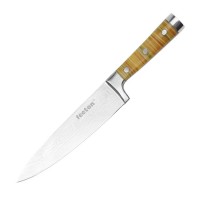 8" 7cr 17mov  knife: 2.2mm, material: s/s 18/0 and color wood handle, 1pc/eva tray + gift box