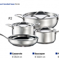 P2  Triply S/S 7 pcs cookware set-impact bond base series