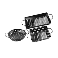 3pcs grill set: Ø24x3cm, 23x23x4cm, 31x20x2.5cm, 1400g, 1set/color box
