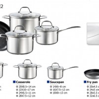 SE2 Seamless base series 7 pcs cookware set