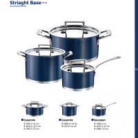 SE3 Straight base high temperature coating 6 pcs cookware set