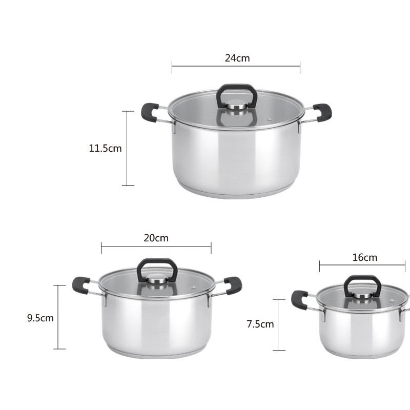SA18108 Stainless steel cookware set图3