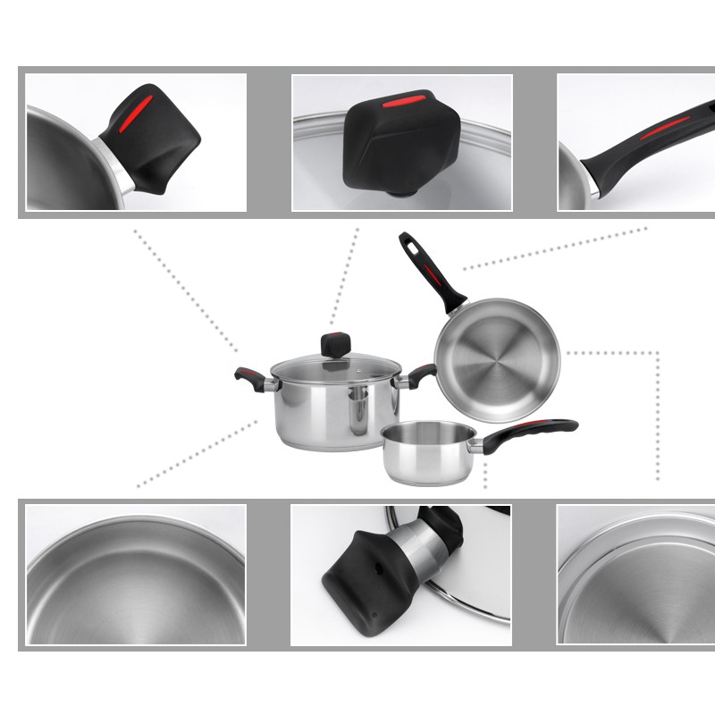 SA18125 Stainless steel cookware set图2