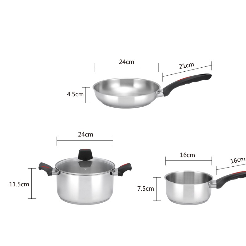 SA18125 Stainless steel cookware set图3