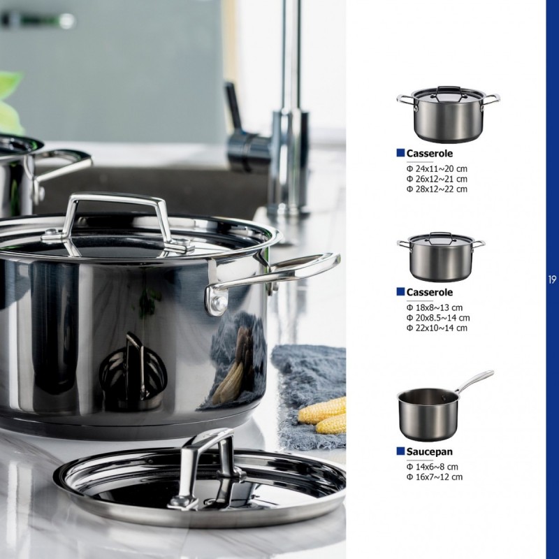 PO3 Black PVD coating 5 pcs cookware set图2