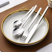 Wholesale hot style stainless steel flatware set knife spoon fork set sliver cutlery set for wedding