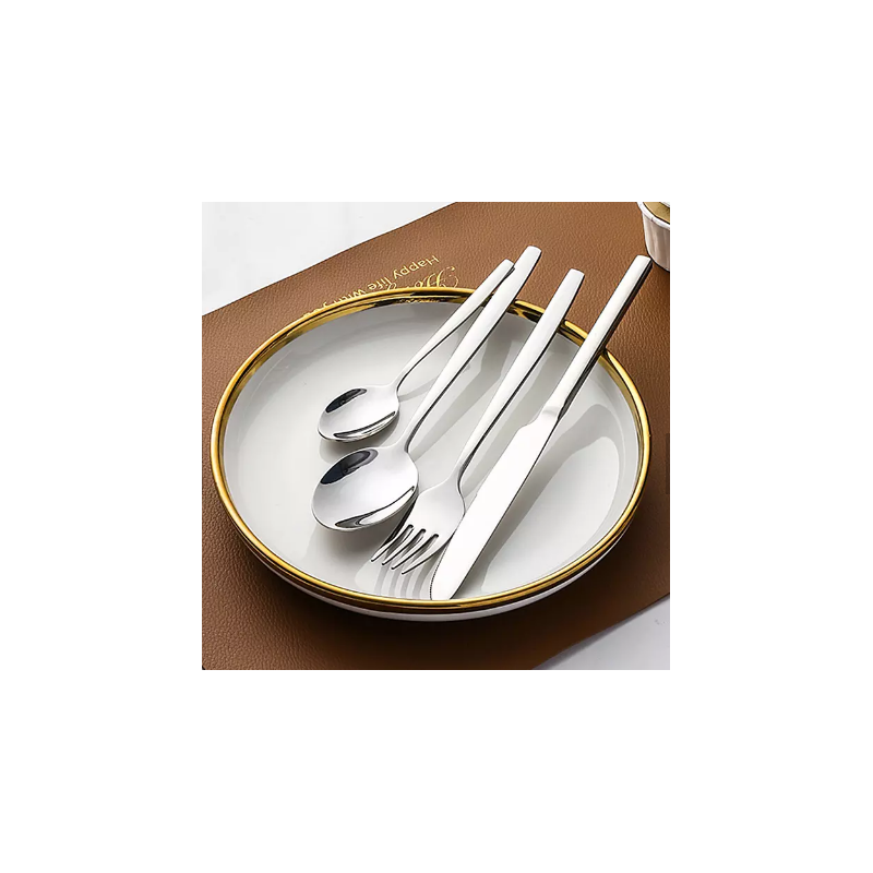 Wholesale hot style stainless steel flatware set knife spoon fork set sliver cutlery set for wedding图3