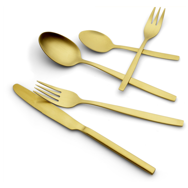 Factory sale eco friendly wedding cutlery set stainless steel juego de cubiertos flatware setrose go图2