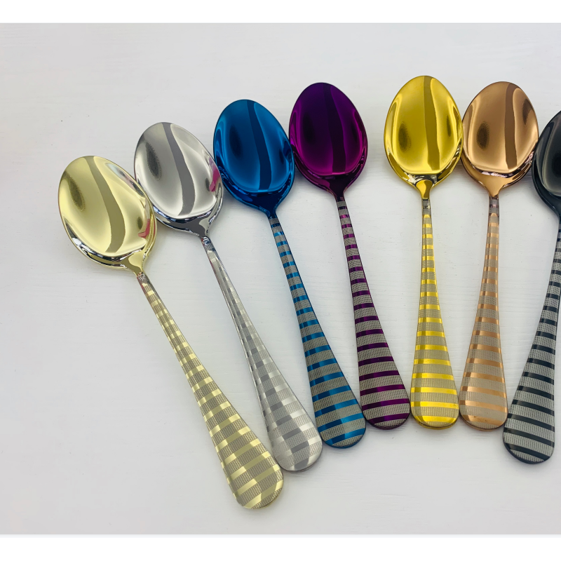 Factory direct stainless steel cutlery set wedding fork spoon knife black copper rose gold cutlery w图4