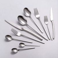 Hot sale wedding stainless steel restaurant flatware silver cutlery set party wedding flatware sets