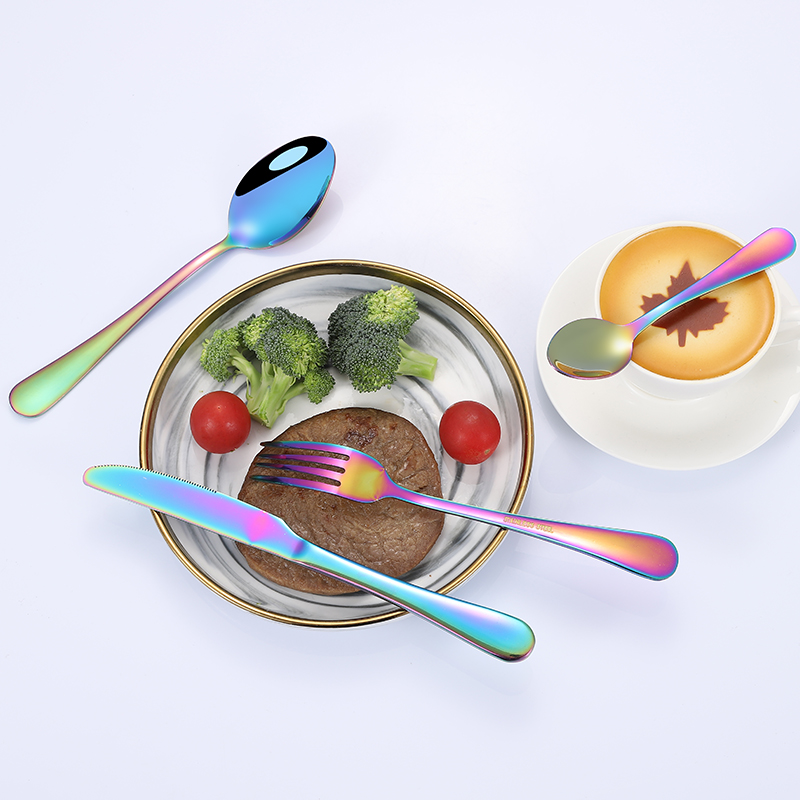 Jieyang rongcheng Shengde Stainless Steel metal cutlery set silver luxury flatware set 24pcs图4