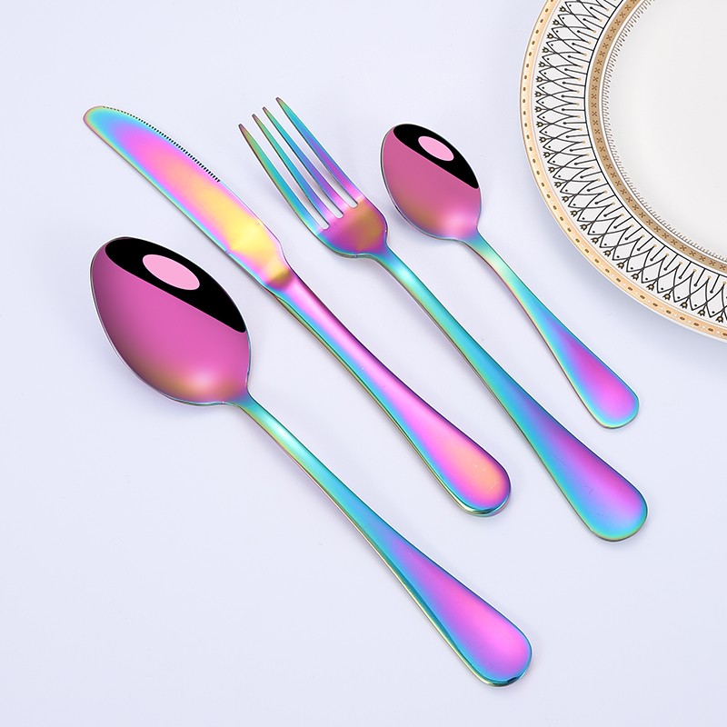 Nice elegant rose gold cutlery hotel stainless steel cutlery set/flatware set Spoon Fork Knife图2