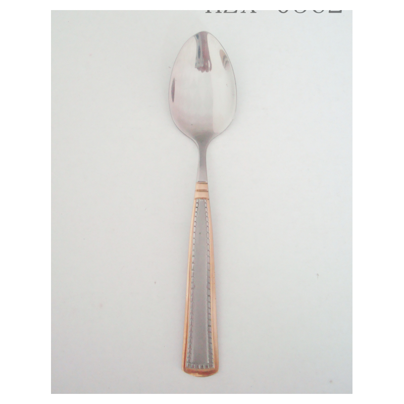 Bulk Stainless Steel Gold Plated Dinner Fork/Dinner Tine Spoon/Tea Spoon(Tine)图3