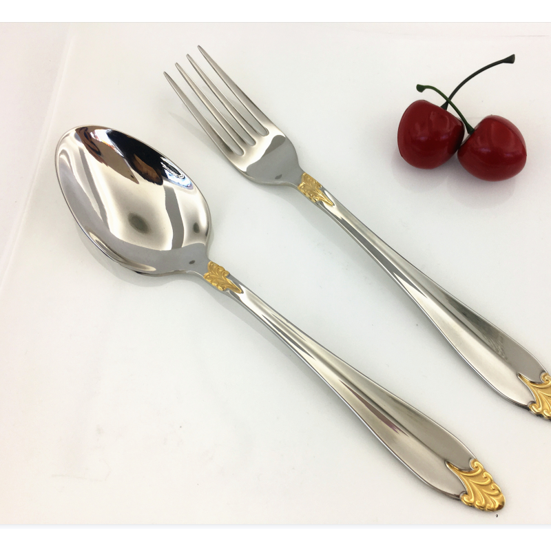 China manufacturers stainless steel high quality gold plated cutlery stainless steel cutlery flatwar图3