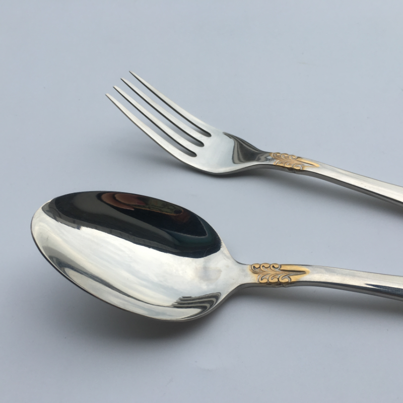 China manufacturers stainless steel high quality gold plated cutlery stainless steel cutlery flatwar图4