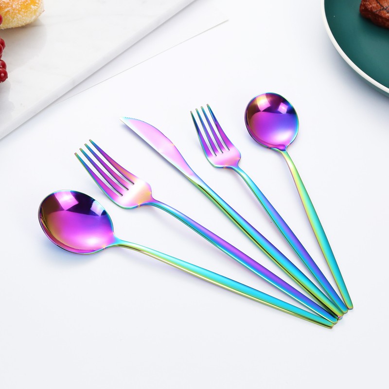 high grade quality stainless steel flatware set fork knife spoon 5 pcs stainless steel cutlery set图3