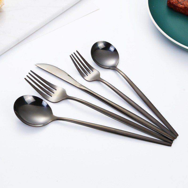 high grade quality stainless steel flatware set fork knife spoon 5 pcs stainless steel cutlery set图5