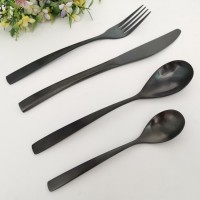 Black PVD Coating SS 18/0 silverware Cutlery Sets Luxury Dinnerware Sets For Wedding Party Restauran