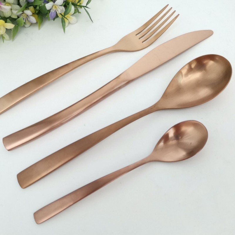 Black PVD Coating SS 18/0 silverware Cutlery Sets Luxury Dinnerware Sets For Wedding Party Restauran图4