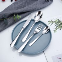 Stainless steel silver silverware hotel spoon fork knife cutlery/flatware set