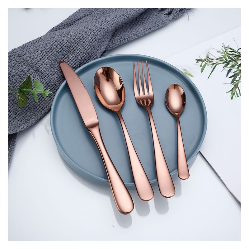 Stainless steel silver silverware hotel spoon fork knife cutlery/flatware set图3