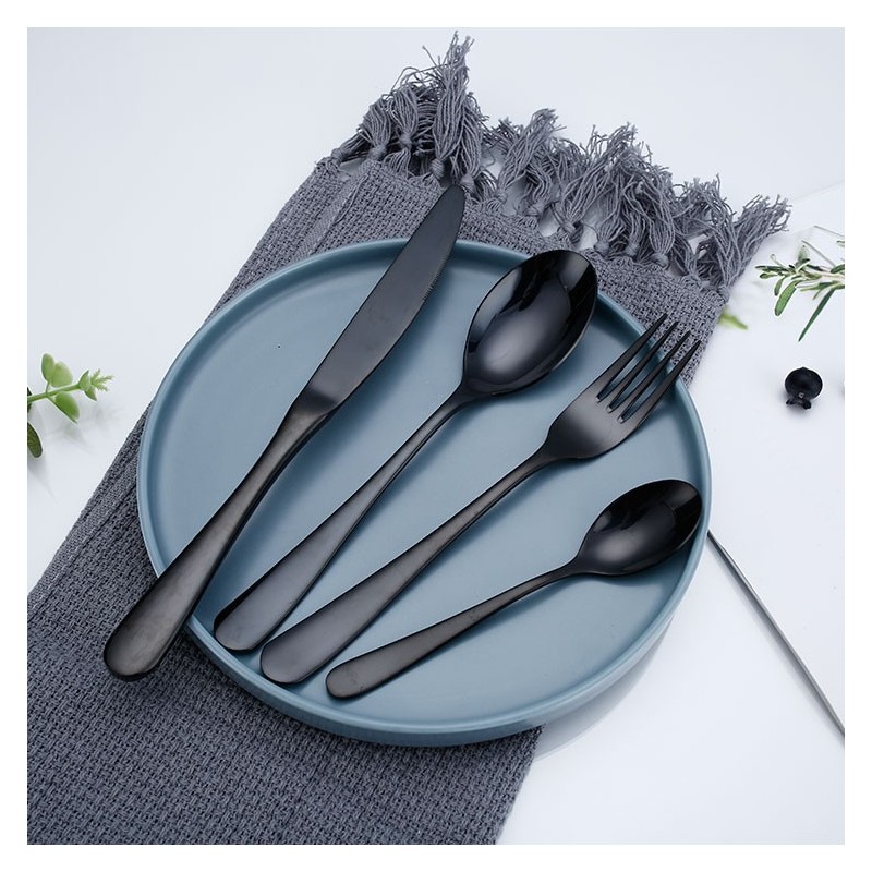 Stainless steel silver silverware hotel spoon fork knife cutlery/flatware set图5