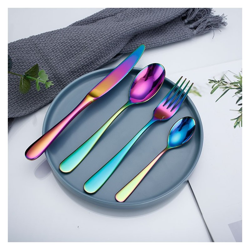 Stainless steel silver silverware hotel spoon fork knife cutlery/flatware set图6