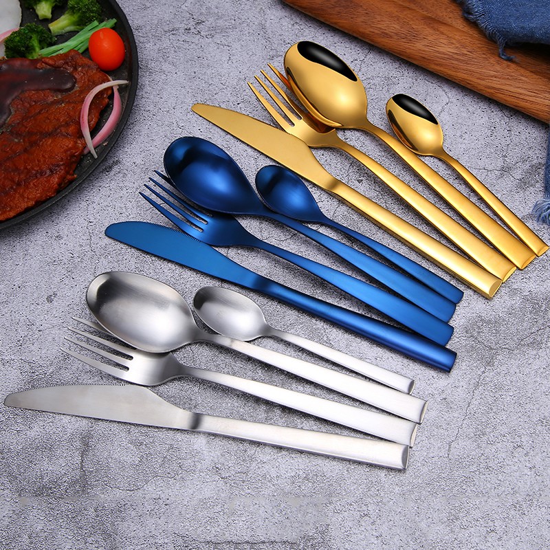 Bulk Gold Plated Stainless Steel Cutlery Set, Kitchen Fork Spoon Knife Cutlery图2
