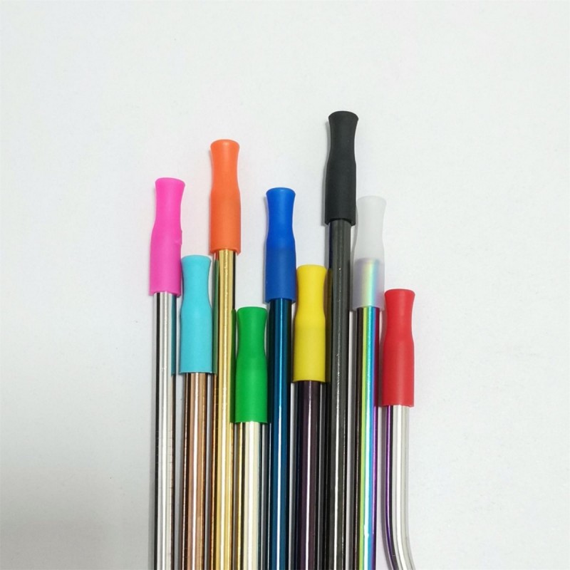Wholesale reusable cup straws straight and curved stainless steel drinking straw图5