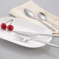 New arrival luxury spoon fork and knife metal flatware cutlery set stainless steel cutlery set flatw