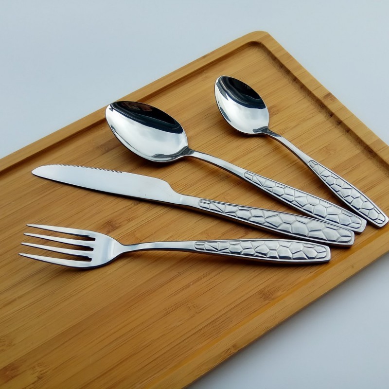 New arrival luxury spoon fork and knife metal flatware cutlery set stainless steel cutlery set flatw图4