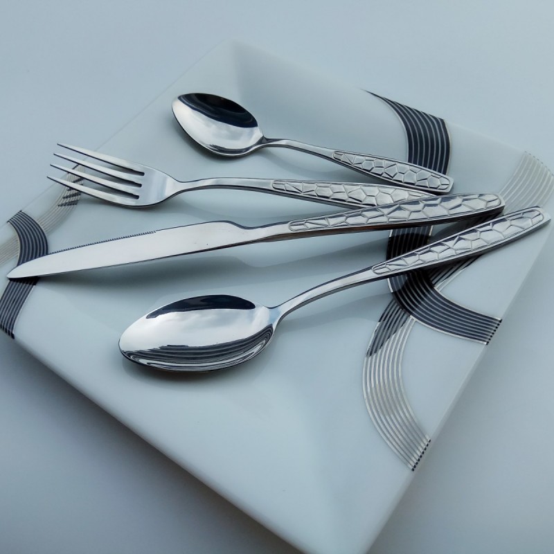 New arrival luxury spoon fork and knife metal flatware cutlery set stainless steel cutlery set flatw图5