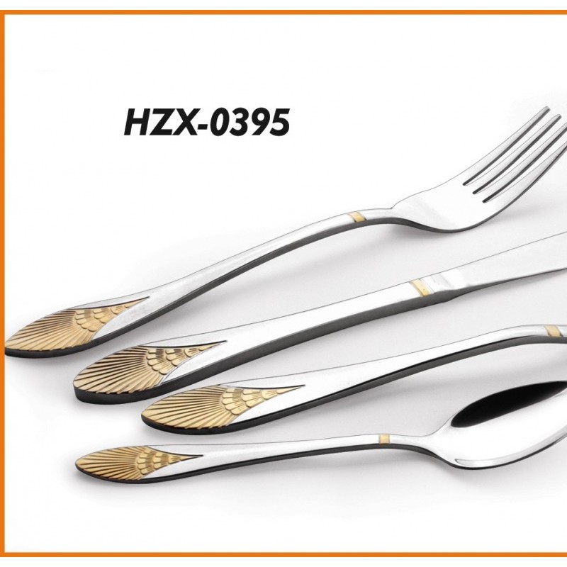 18/10 stainless steel flatware gold plated hotel buffet wedding cutlery stainless steel gold cutlery图2