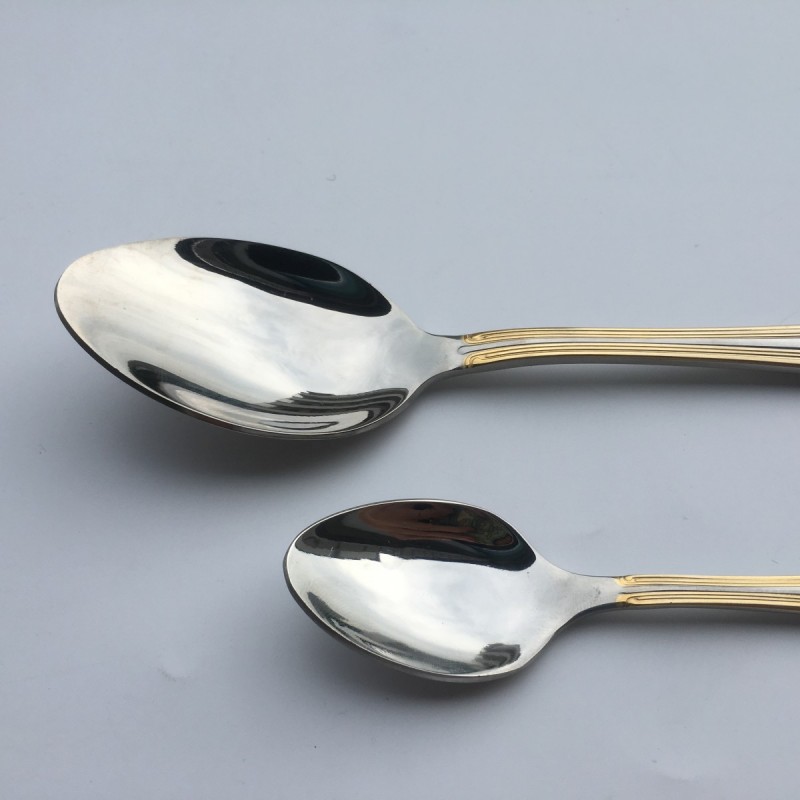 Luxury cutlery camping wedding silverware flatware set stainless steel gold plated cutlery图4