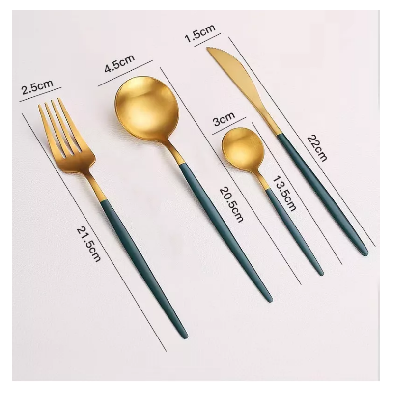 Wholesale OEM luxury stainless steel portuguese gold cutlery set fork spoons knife jogo de talheres图5