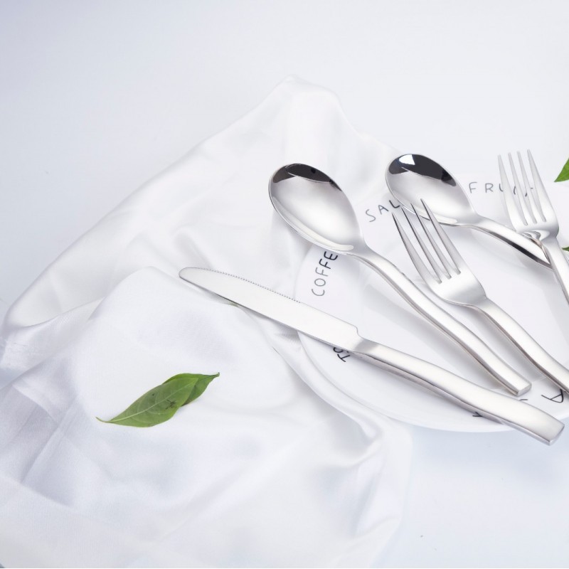 Thick materials easy to clean antiskid silverware succinct practical stainless steel cutlery set who图4