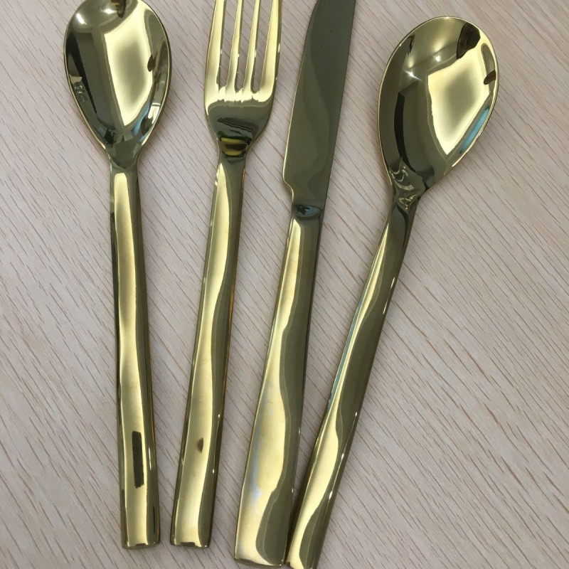 Thick materials easy to clean antiskid silverware succinct practical stainless steel cutlery set who图5