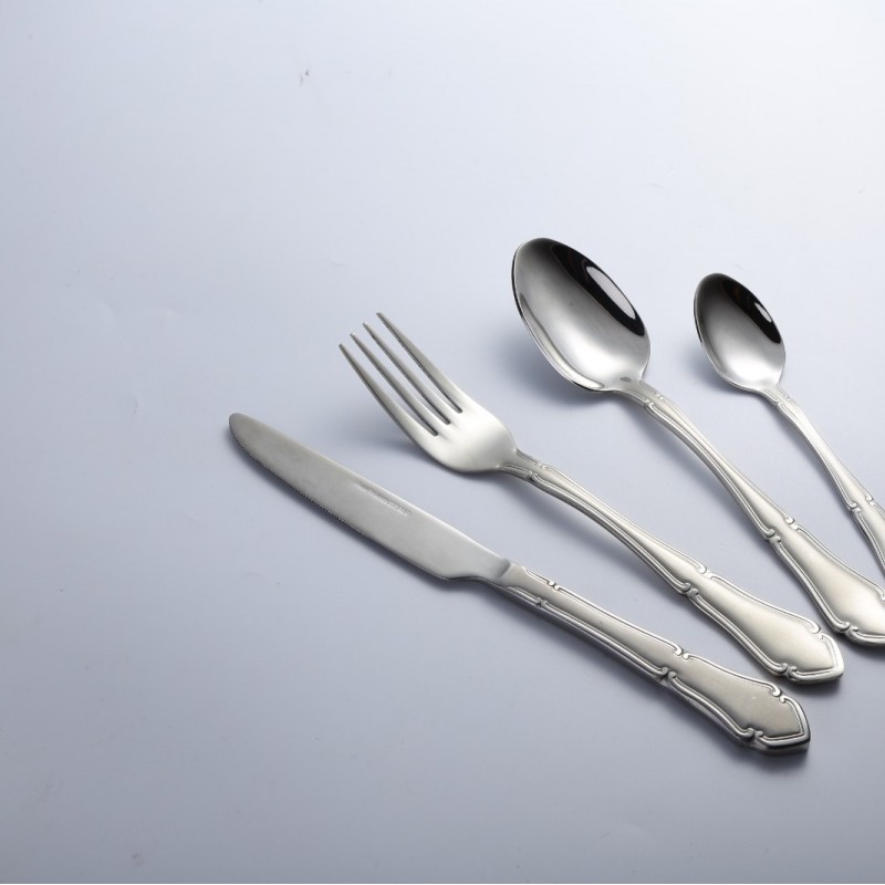 High grade royal wedding stainless steel cutlery set for hotel luxury vintage silverware set图2