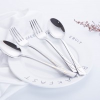 2022 top seller sandblasted hotel spoon forks stainless steel cutlery set Middle eastern style