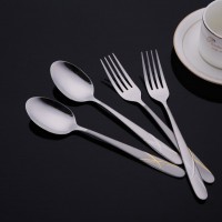OEM stainless steel 410 sand blasting cheap wholesale flatware stainless steel modern cutlery set