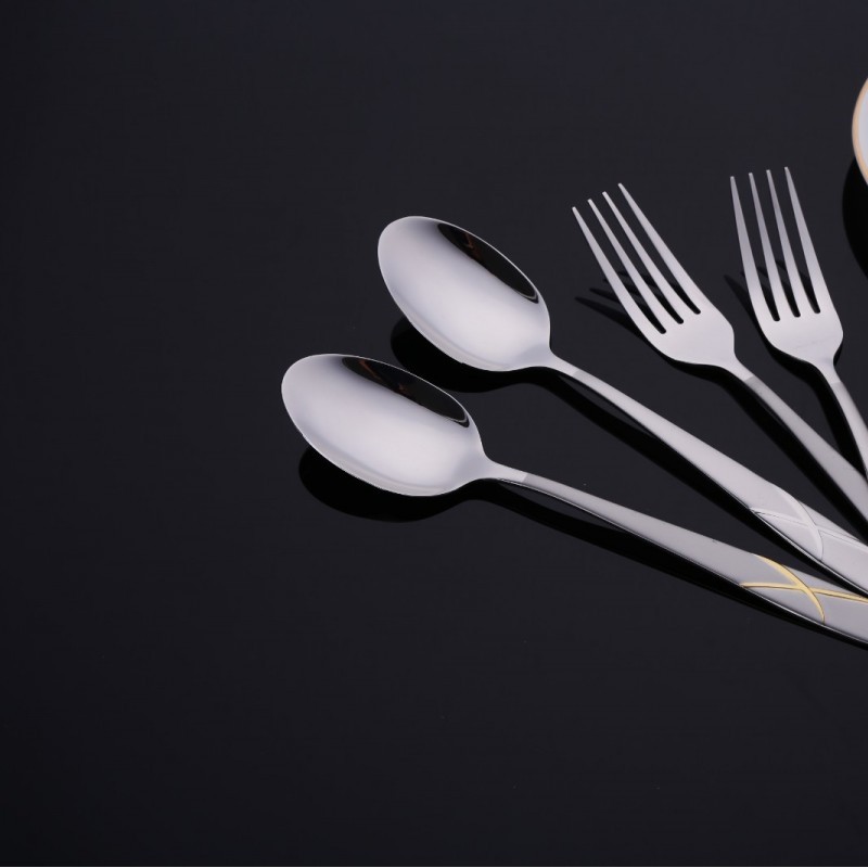 OEM stainless steel 410 sand blasting cheap wholesale flatware stainless steel modern cutlery set图5
