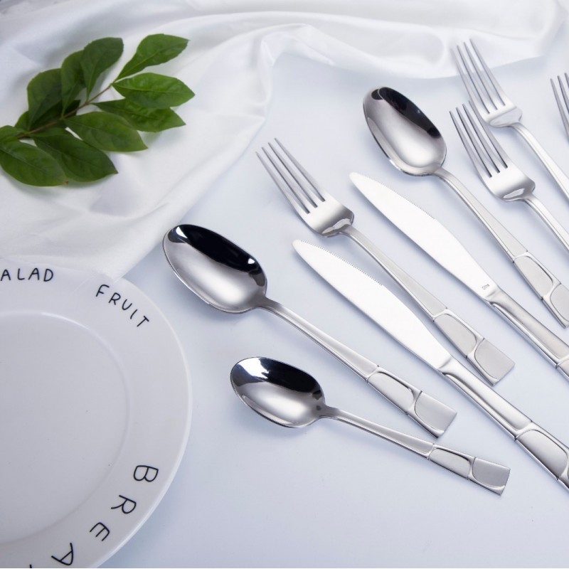 Western Style Festival Party Wedding Hotel Dinner Spoon Nordic Cutlery Fruit Fork Knife Stainless St图2