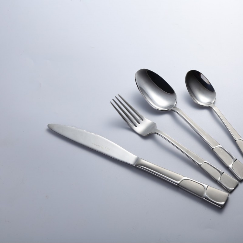 Western Style Festival Party Wedding Hotel Dinner Spoon Nordic Cutlery Fruit Fork Knife Stainless St图3