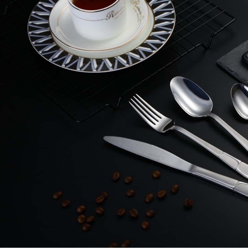 Western Style Festival Party Wedding Hotel Dinner Spoon Nordic Cutlery Fruit Fork Knife Stainless St图4