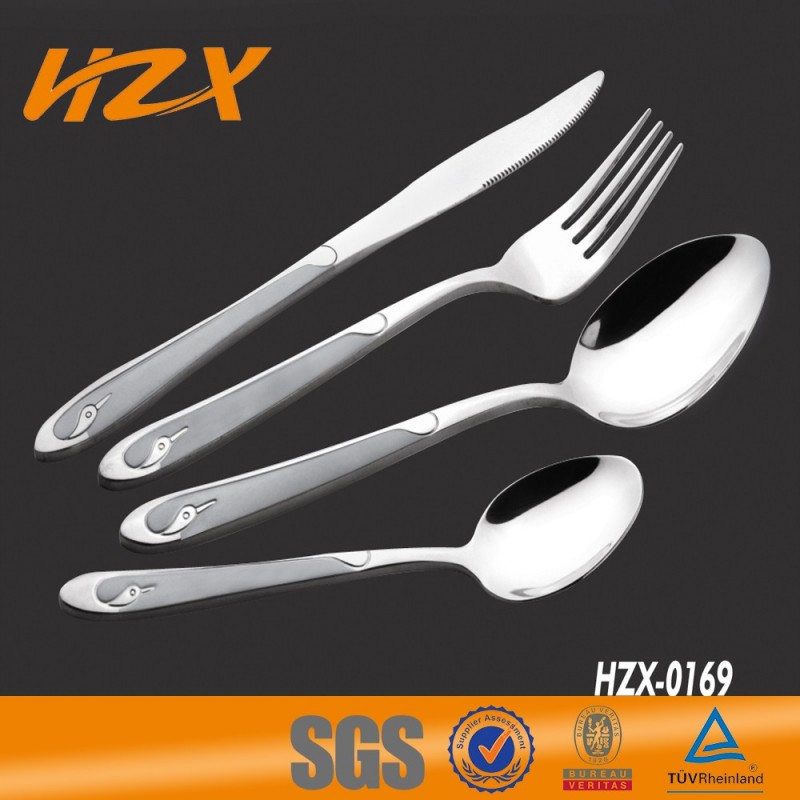 Stainless steel flatware, tableware with phoenix/bird pattern , tea spoon , fork , spoon , knife图5