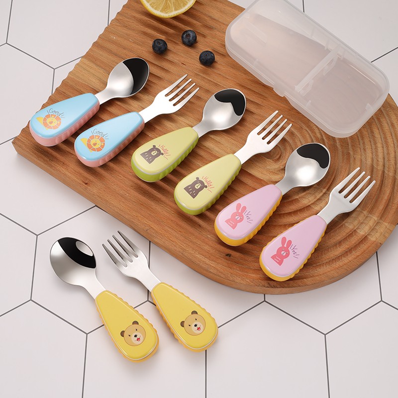 304 stainless steel children cutlery set图2