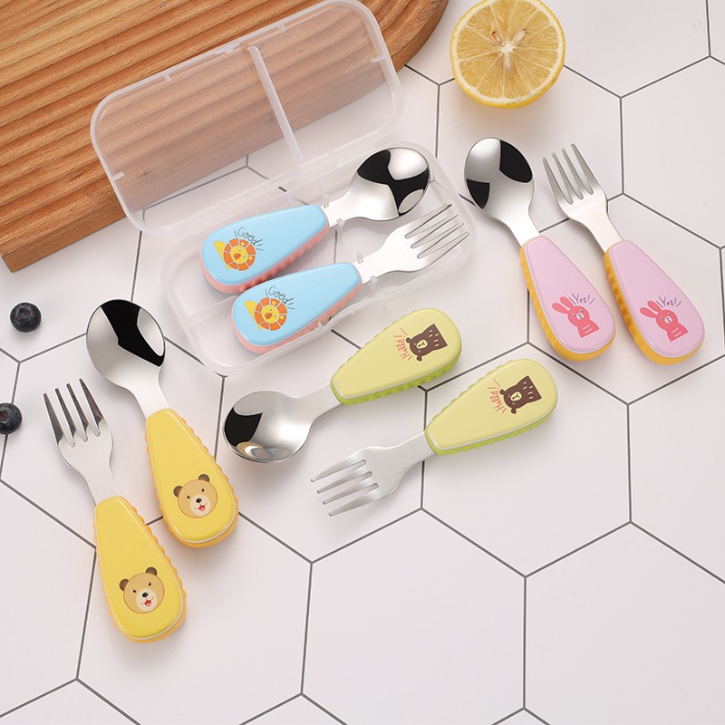 304 stainless steel children cutlery set图3